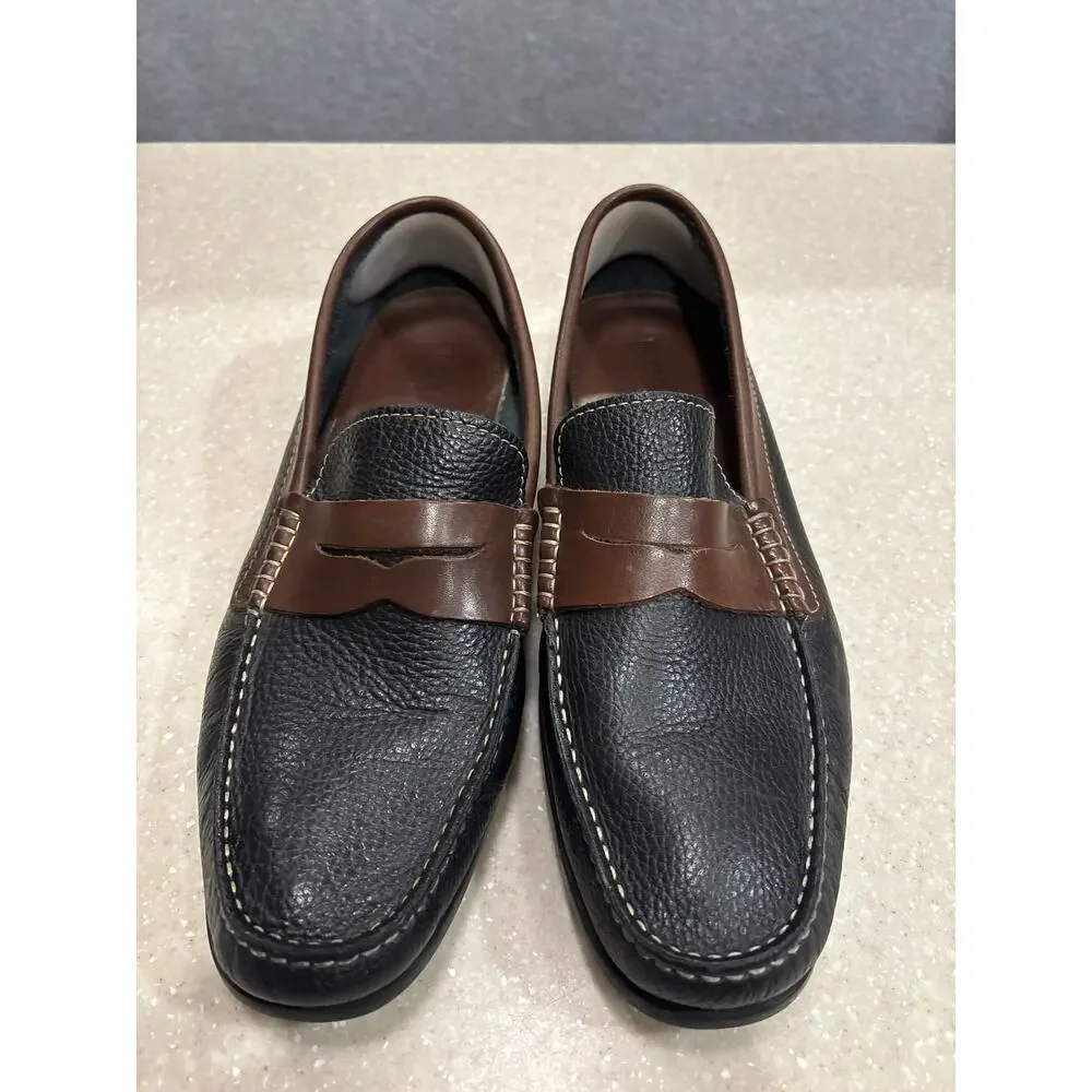 Florsheim Franklin Penny Loafer‎ Shoes Men's Size 11 Black Brown Leather Slip-On